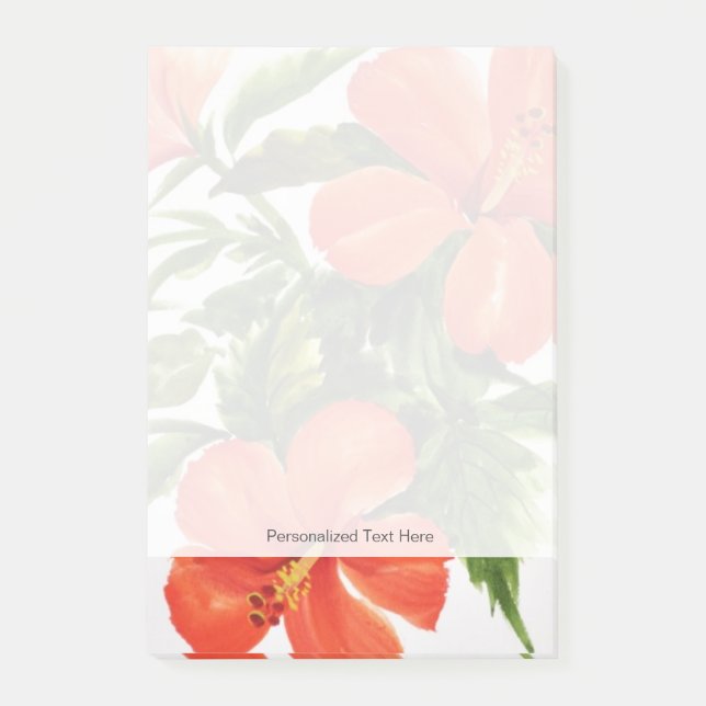 Hot Red Hibiscus Post-it Notes (Front)