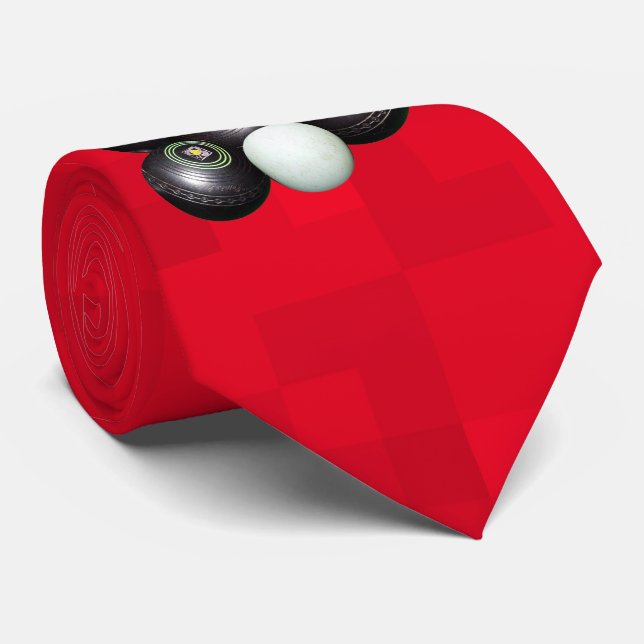 Hot Red Lawn Bowls, Neck Tie (Rolled)