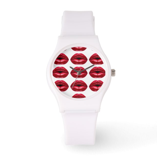 Hot Red Lips Beauty Watch (Front)