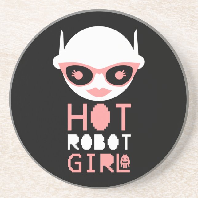 Hot robot girl coaster (Front)