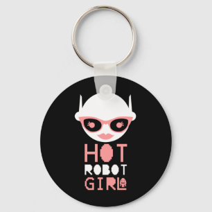 Hot robot girl keychain