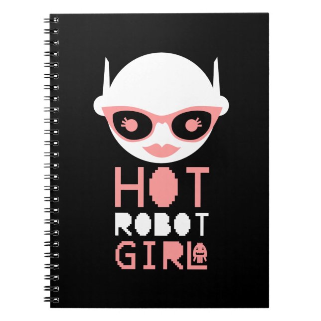 Hot robot girl notebook (Front)