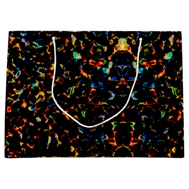 Hot Rocks - Bold Abstract Flame Gift Wrap Large Gift Bag (Front)
