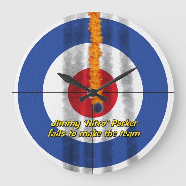 Hot Rocks 'Nitro' Curler's Clock - Blue (Front)