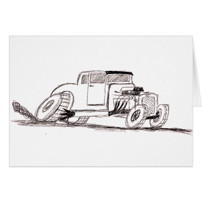 Hot Rod blank note card (Front Horizontal)