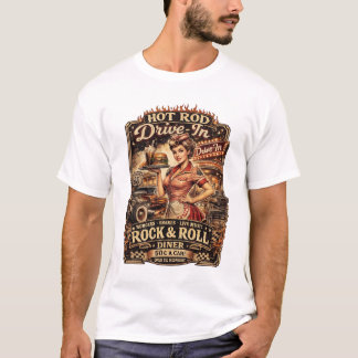 Hot Rod Drive-In Rock and Roll Vintage Americana T T-Shirt