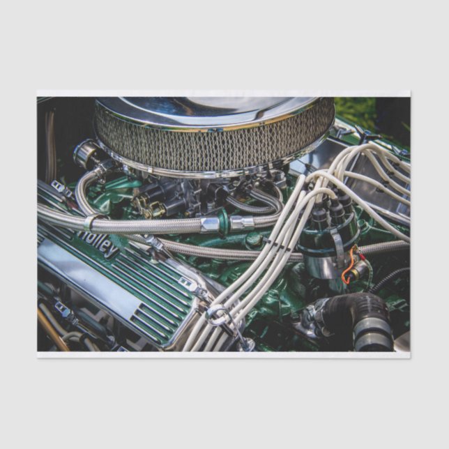 Hot Rod Engine Tissue Paper (Front)