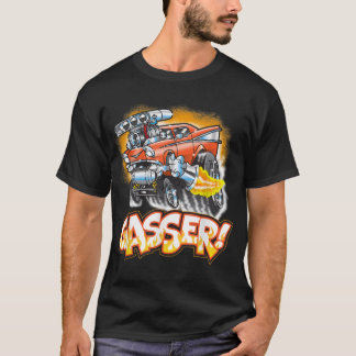 Hot Rod Gasser 57 Drag Racing Street Blown Car T-Shirt