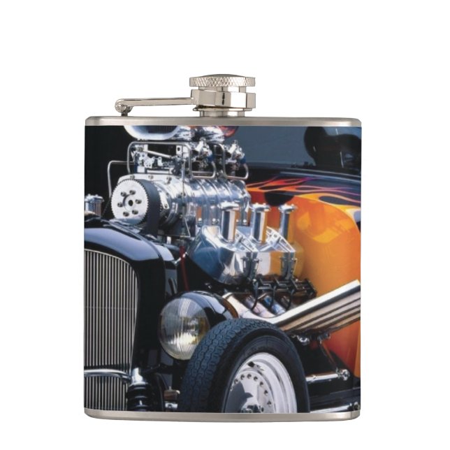 Hot rod hip flask (Front)