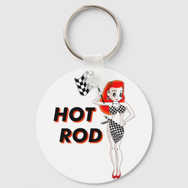 Hot Rod Keychain (Front)
