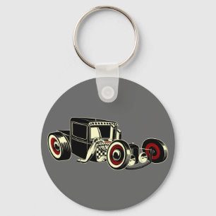HOT ROD. KEYCHAIN