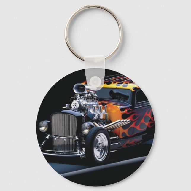 Hot rod keychain (Front)