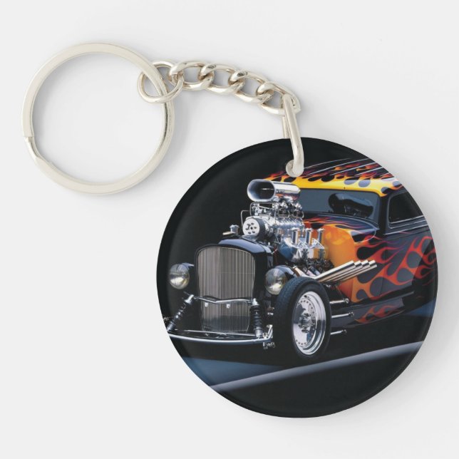 Hot rod keychain (Front)