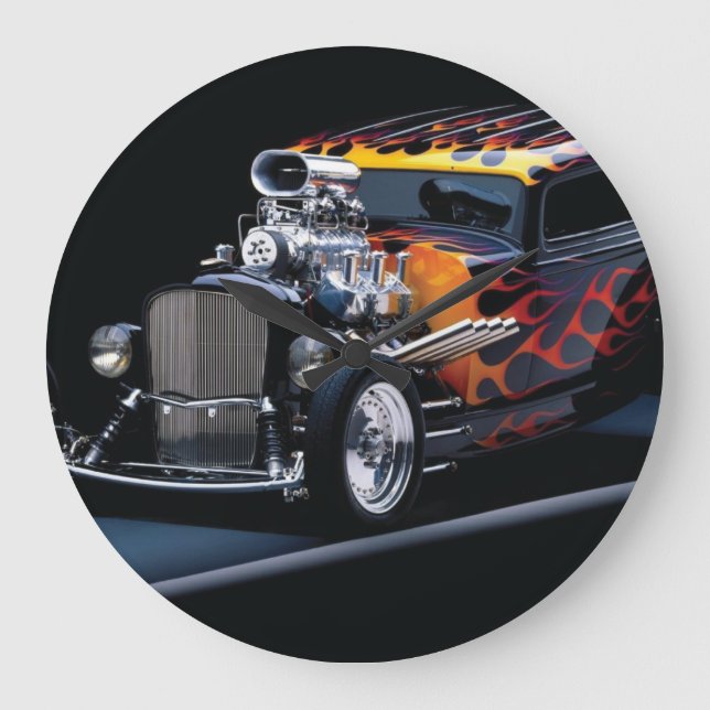 Hot rod large clock (Front)