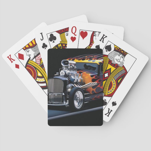 Hot rod playing cards (Back)