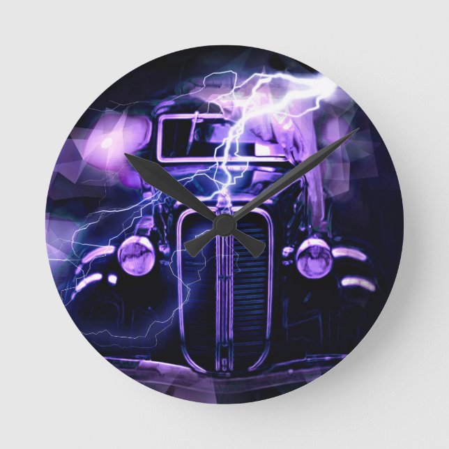 Hot Rod Round Clock (Front)