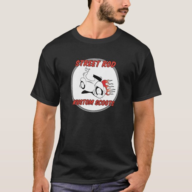 Hot Rod Scooter Shirt - Dark (Front)
