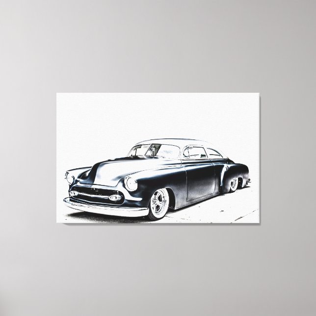 Hot Rod Stretched Canvas Print (Front)