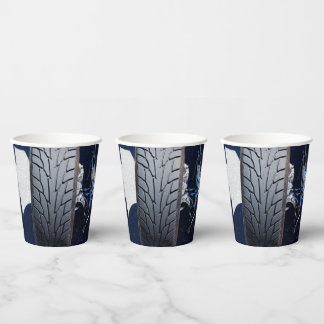 Hot rod tire paper cups