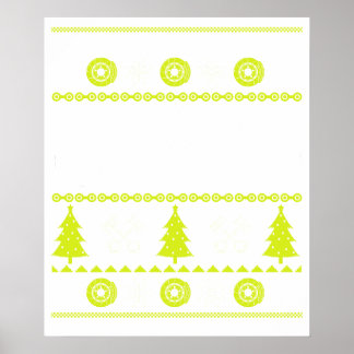 Hot Rod Ugly Christmas yellow Poster