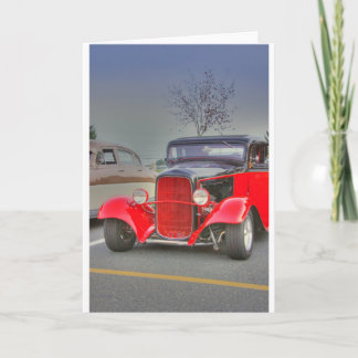 Hot Rod Vintage Custom Classic Photo Pictures Car Holiday Card