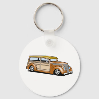 Hot Rod Woodie Keychain