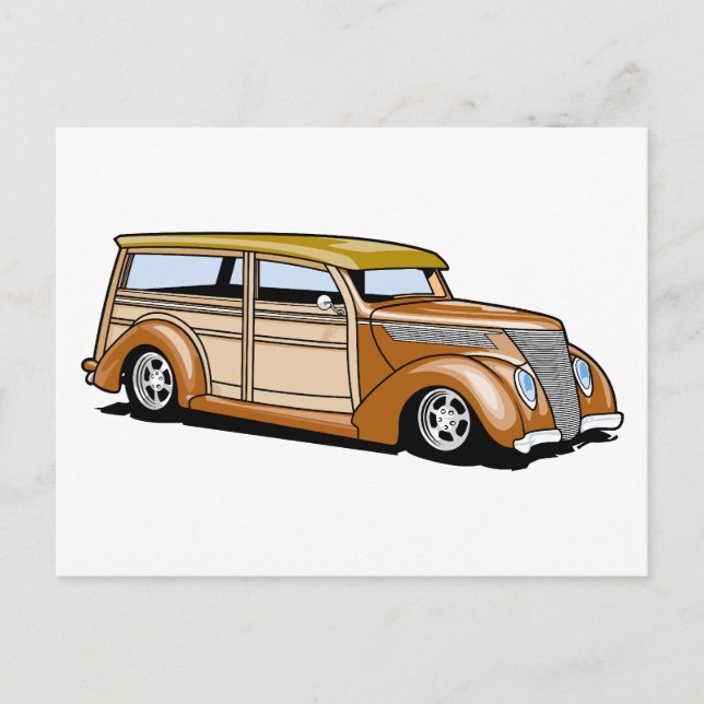 Hot Rod Woodie Postcard (Front)