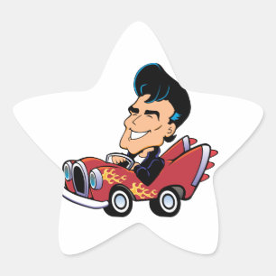 Hot Rodder Star Sticker