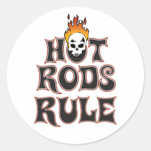 Hot Rods Rule 3" Sticker