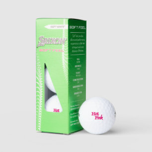 Hot rose blanc rixon Soft Fee balles de golf 3 pk