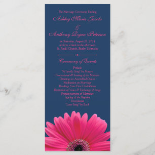 Hot rose Gerbera Daisy Marine Programme de mariage