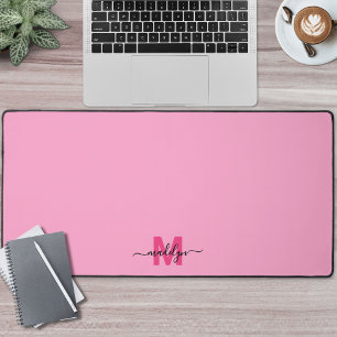 Hot rose Girl Nom moderne Monogramme