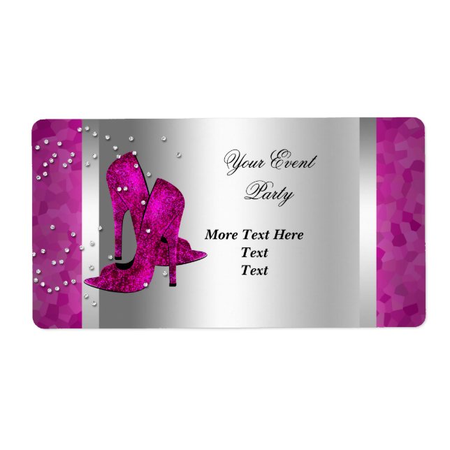 Hot Rose High Heel Chaussures Silver Event Party (Devant)