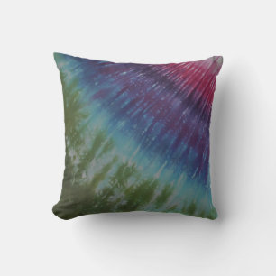 Hot rose violet vert Tie Dye American MoJo Coussin