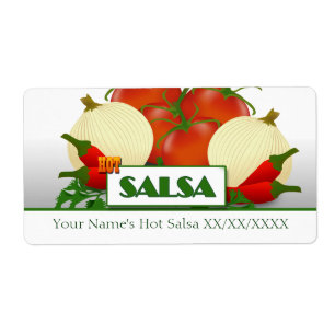 Hot Salsa Preserves Canning Label