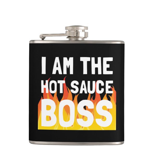 Hot Sauce Boss Hip Flask (Front)