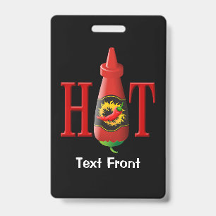 Hot Sauce Bottle Badge