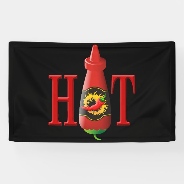 Hot Sauce Bottle Banner (Horizontal)