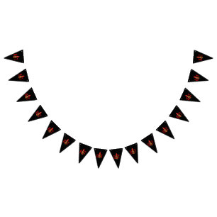 Hot sauce bottle bunting flags