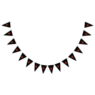 Hot sauce bottle bunting flags