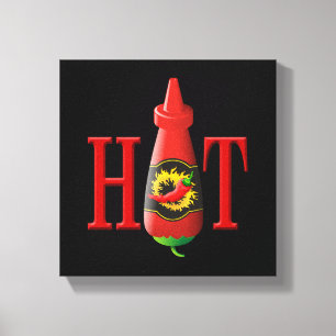 Hot Sauce Bottle Canvas Print