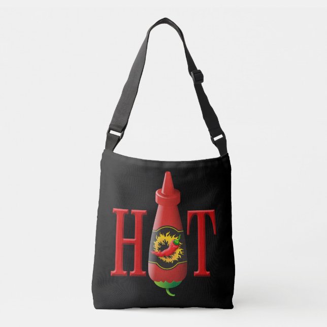 Hot Sauce Bottle Crossbody Bag (Front)