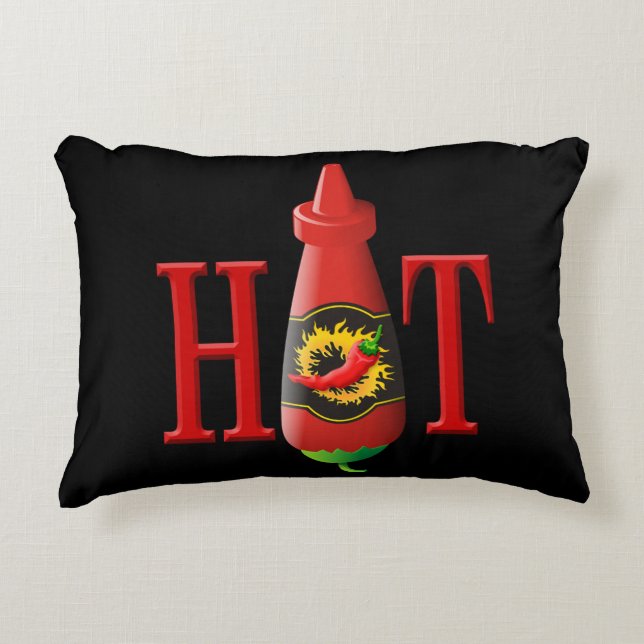 Hot sauce bottle decorative pillow (Front)