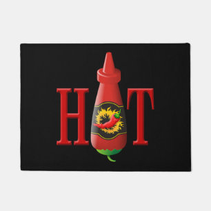 Hot sauce bottle doormat
