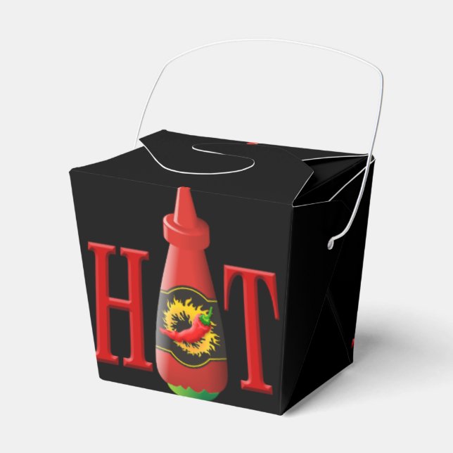 Hot sauce bottle favor box (Front Side)
