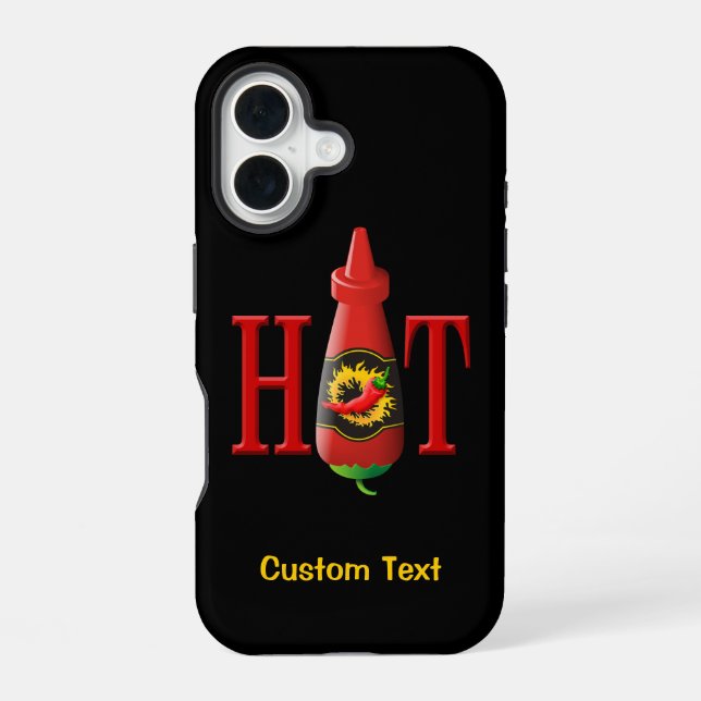 Hot Sauce Bottle iPhone 16 Case (Back)
