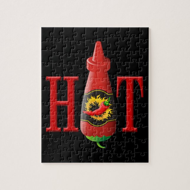 Hot sauce bottle jigsaw puzzle (Vertical)