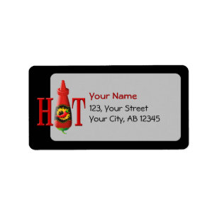 Hot Sauce Bottle Label