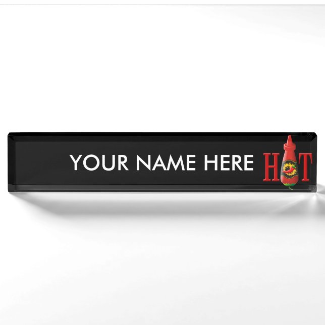 Hot Sauce Bottle Nameplate (Front)
