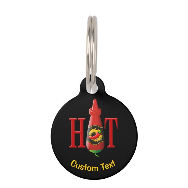 Hot Sauce Bottle Pet Tag (Front)